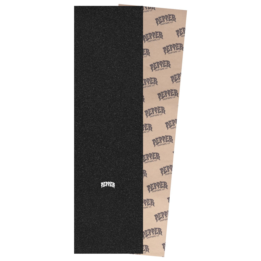 Pepper G5 Logo 9 in Skateboard Grip Tape Black