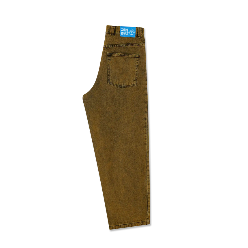 Polar Big Boy Pants - Yellow Wash Over Black folded