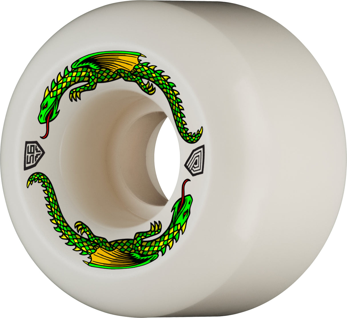 Powell Peralta Dragon 93a Skateboard Wheels White