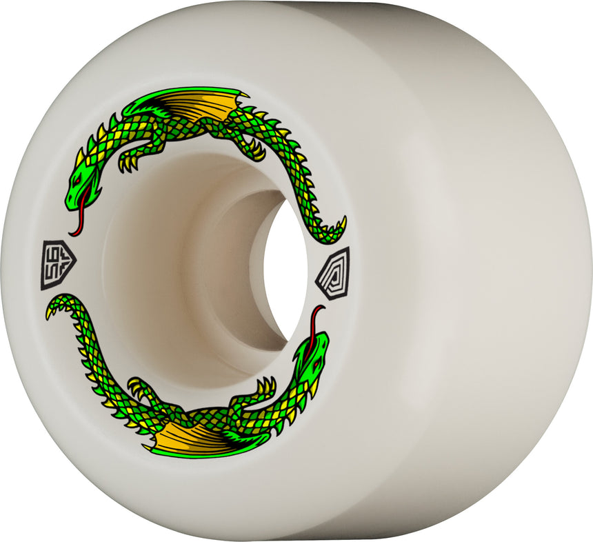 Powell Peralta Dragon 93a Skateboard Wheels White