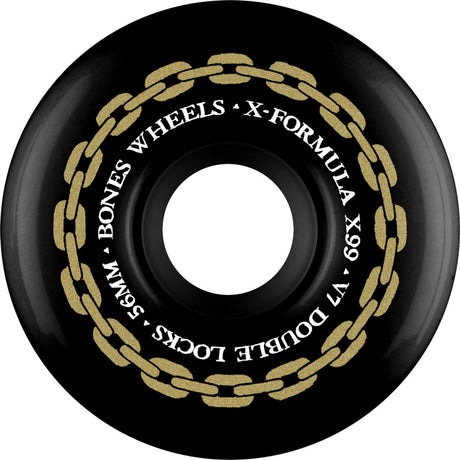 Bones 99a XF V7 Double Locks Black Skateboard Wheels