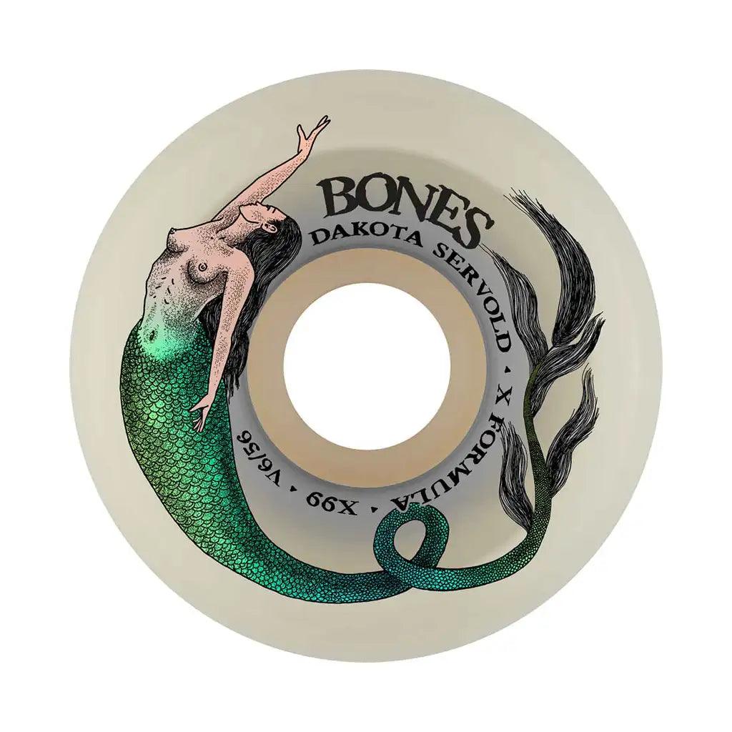 Bones Servold Mermaid 56mm V6 Wide-Cut X-Formula 99a Skateboard Wheels