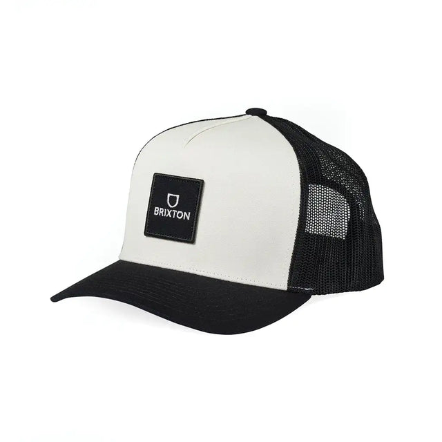 Brixton Alpha Block XC MP Mesh Trucker Hat Off White / Black