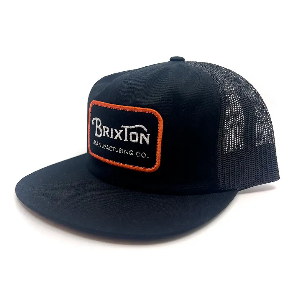 Brixton Grade Trucker Hat Black / Orange / White