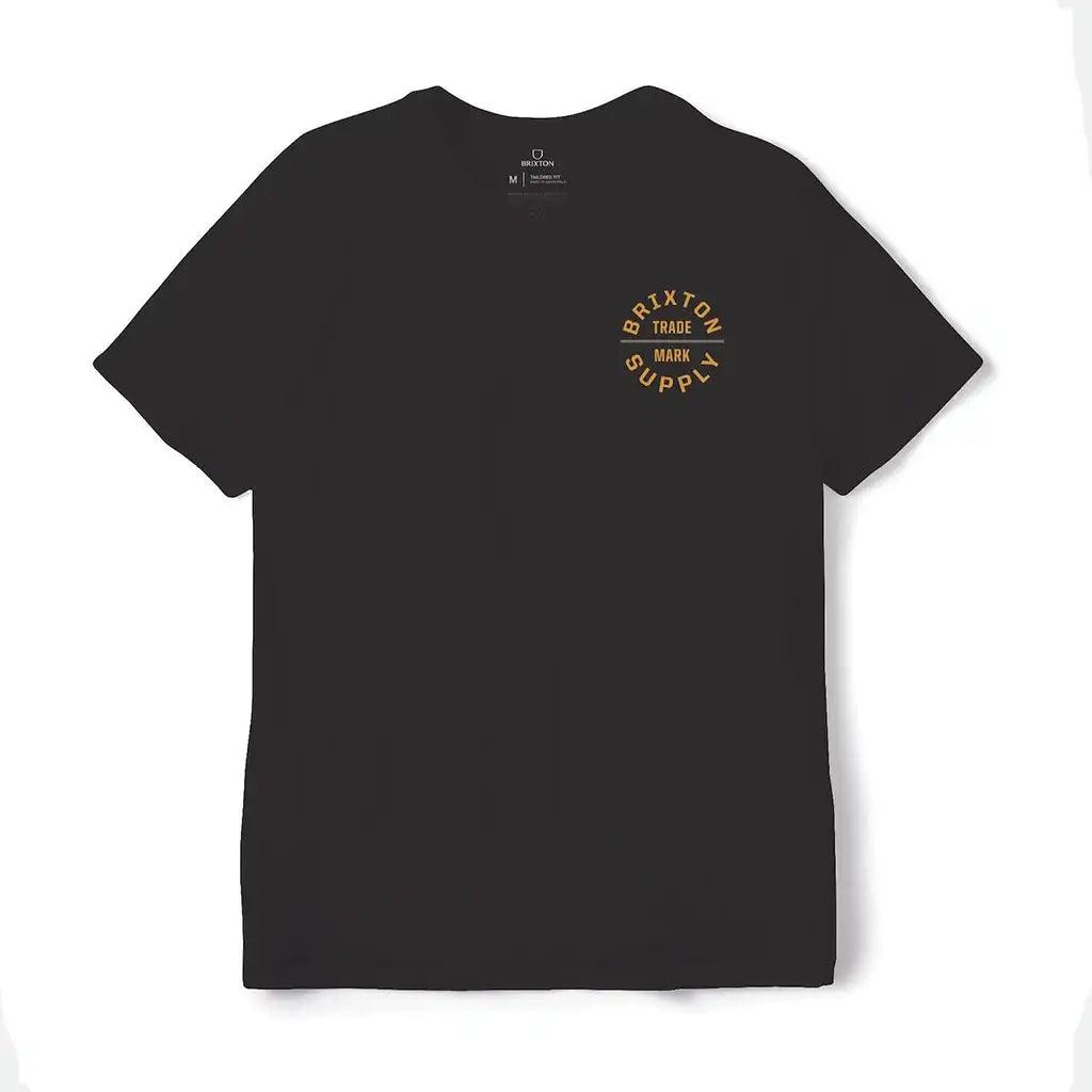 Brixton Oath V T-Shirt Black / Gold / Olive