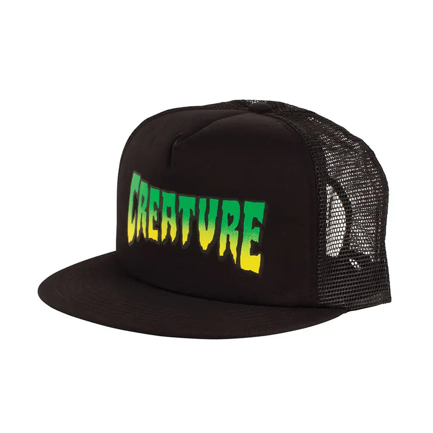 Creature Logo Mesh High Profile Hat Black