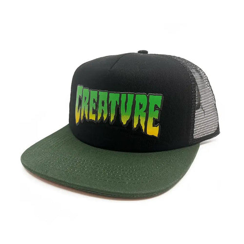 Creature Logo Mesh High Profile Hat Black / Green