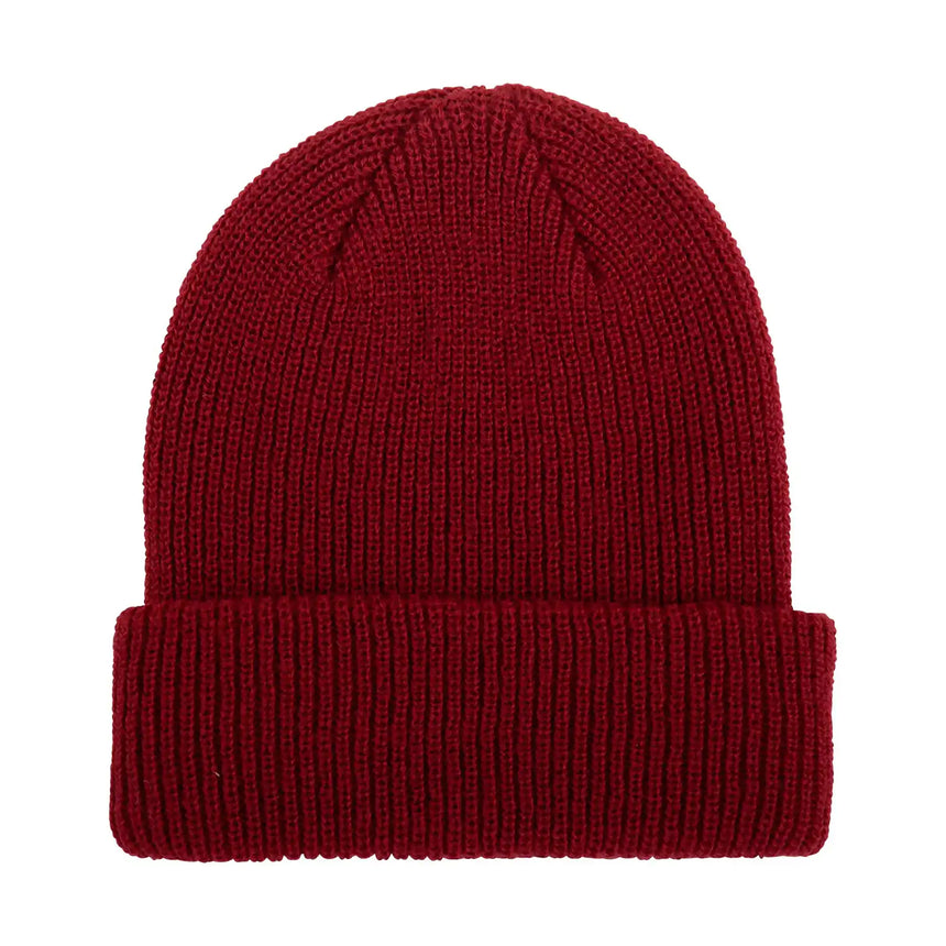 Creature Logo Outline Long Shoreman Beanie - Dk Red - back