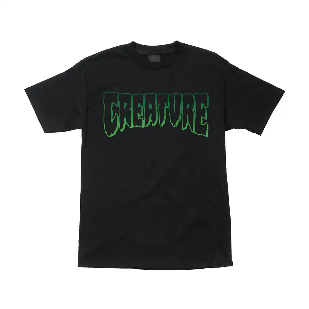 Creature Logo Outline T-Shirt Black