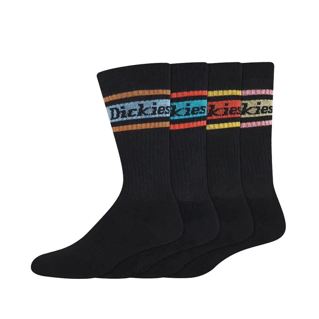 Dickies Spring Stripe Socks 4pk Black