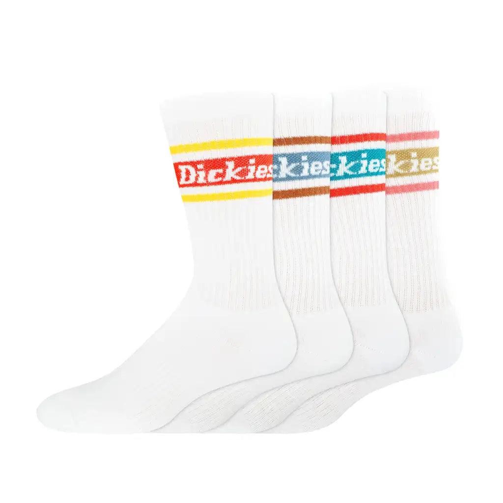 Dickies Spring Stripe Socks 4pk White