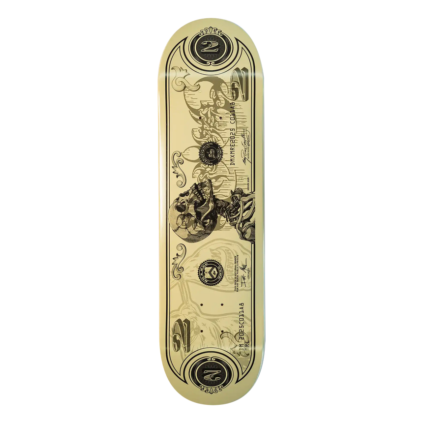 Money Ruins Everything x Dirt Motel - Dirty Money Skateboard Deck bottom