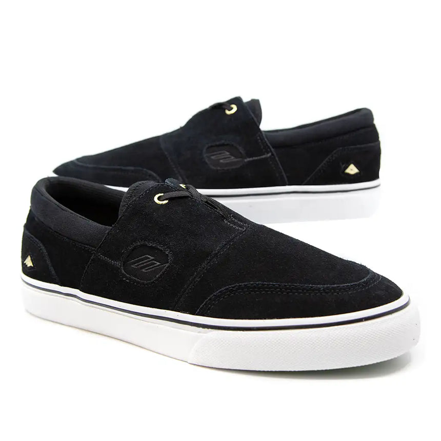 Emerica Servold Skate Shoe - Black / White / Gold 5