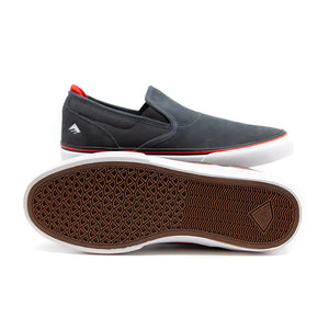 Emerica Wino G6 Slip-On Skate Shoe - Dark Grey / Black / Red4