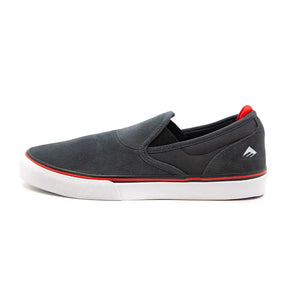 Emerica Wino G6 Slip-On Skate Shoe - Dark Grey / Black / Red 3