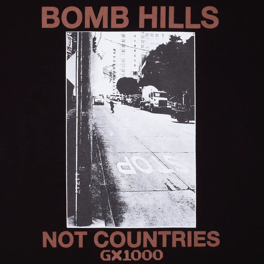 GX1000 Bomb Hills Not Countries Pullover Hoodie - Black