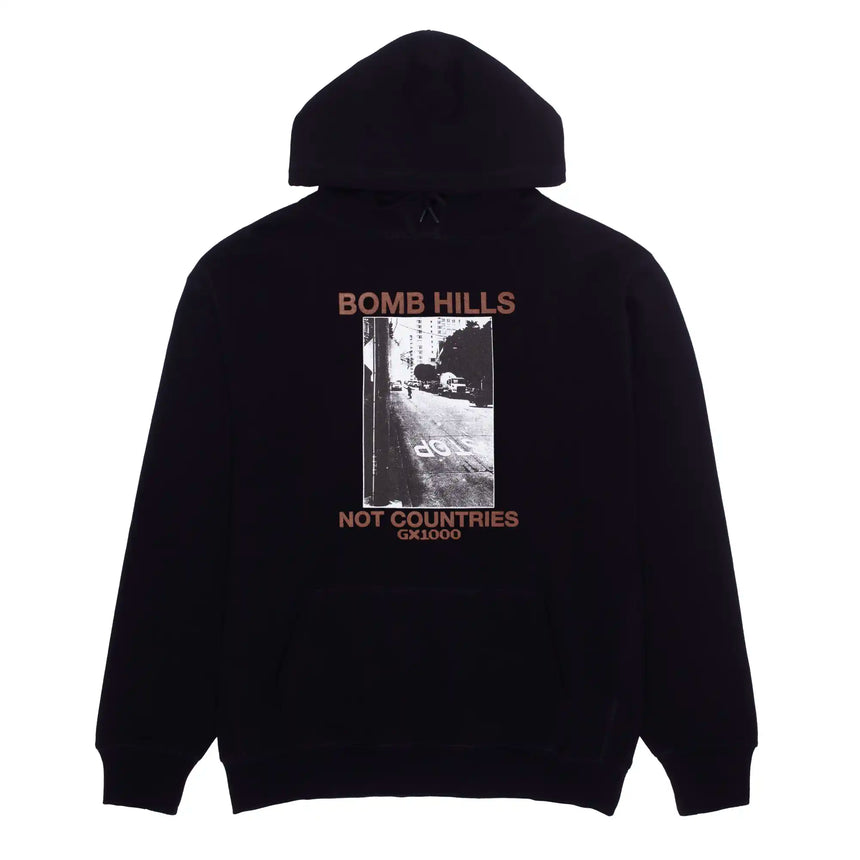 GX1000 Bomb Hills Not Countries Pullover Hoodie - Black