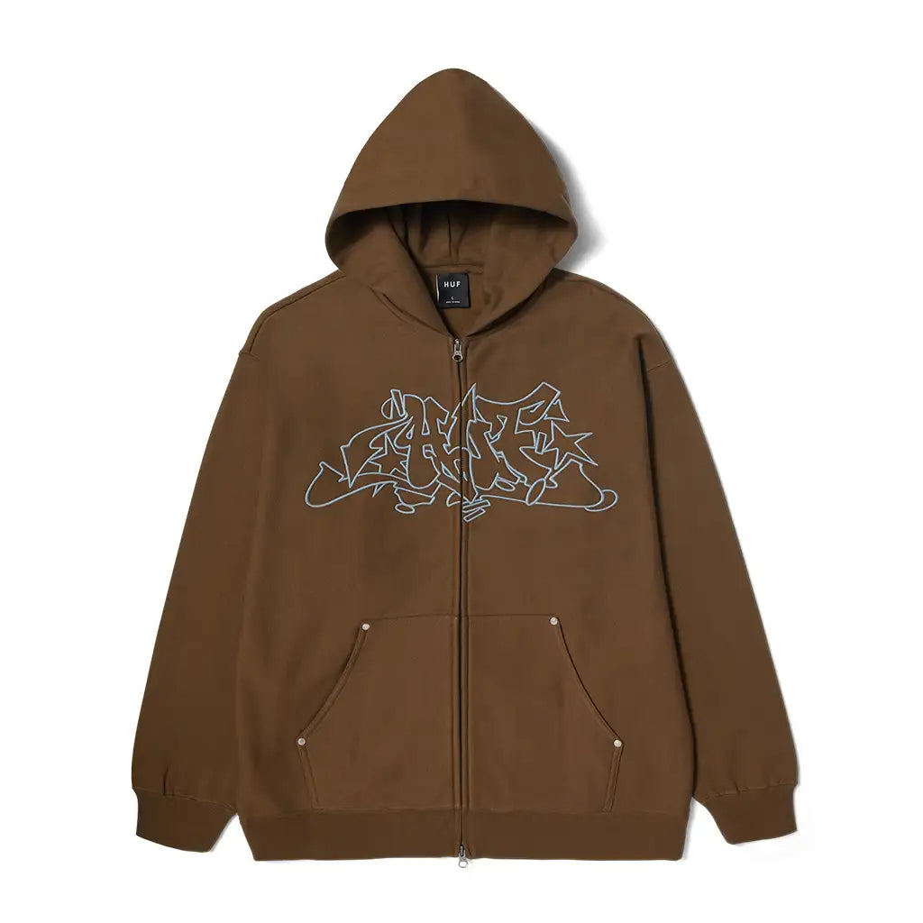 Huf Outlines Heavyweight Zip Hoodie