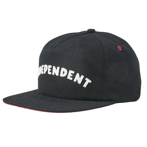 Independent Brigade Strapback Unstructured Mid Profile Hat Black