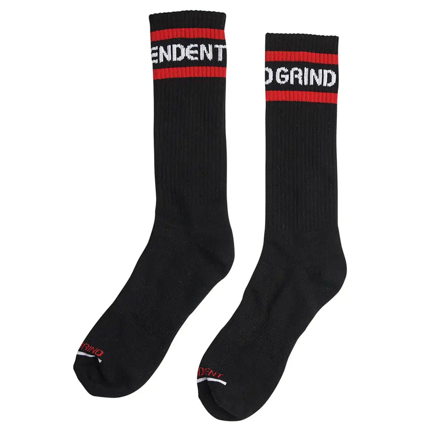 Independent Classic Bauhaus Stripe Crew Sock Black