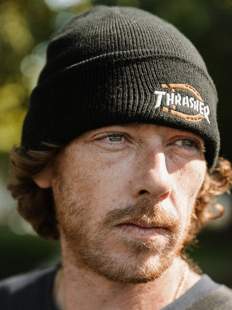 Dickies x Thrasher Cuffed Black Beanie