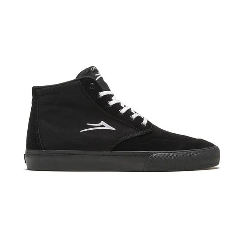 Lakai Riley 3 High Skate Shoe - Black / Black