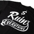 Money Ruins Everything Big Logo T-Shirt Black logo close up