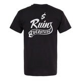 Money Ruins Everything Big Logo T-Shirt Black back