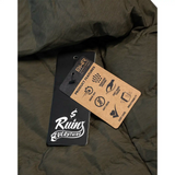 Money Ruins Everything Ceremony Packable Hooded Puffer Jacket hangtags