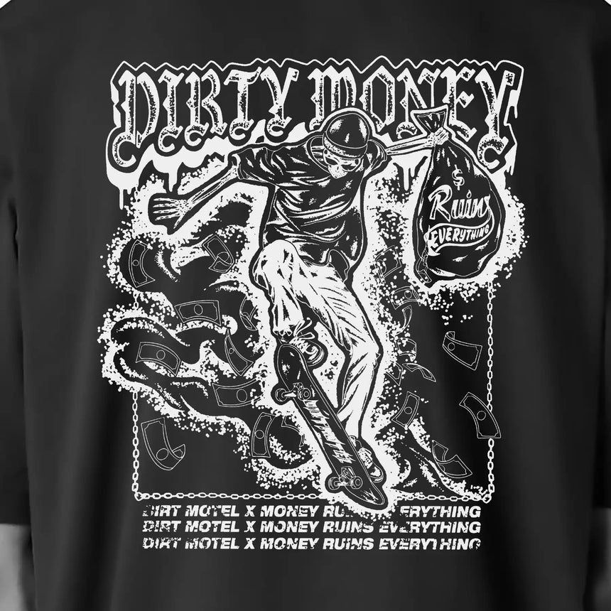 Money Ruins Everything x Dirt Motel x Dickies Relaxed Fit Short Sleeve T-Shirt graphic back