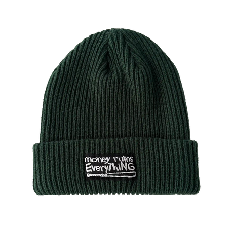Money Ruins Everything Down with The MRE Rib Knit Beanie
