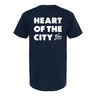 Money Ruins Everything Heart of The City T-Shirt navy back