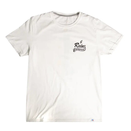 Money Ruins Everything SSD Gonz Deck Wall T-Shirt White