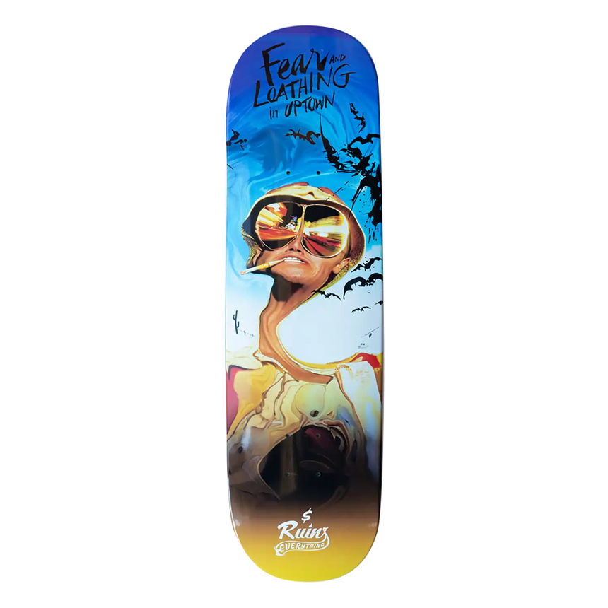 Money Ruins Everything's Fear & Loathing In UPTOWN Skateboard Deck - Full Shape