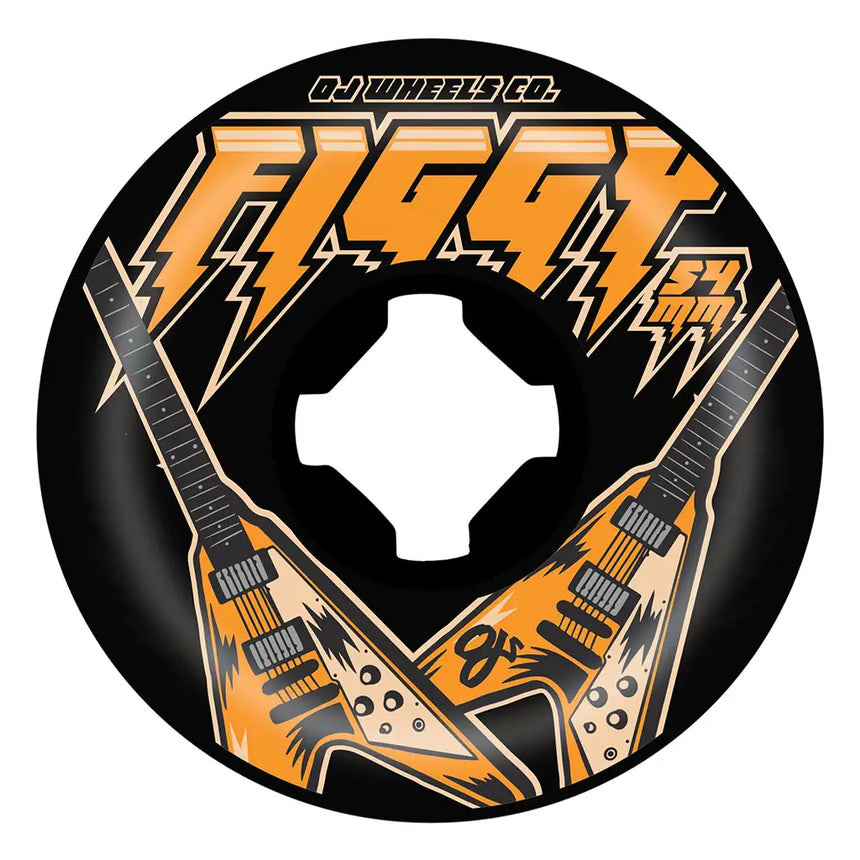 OJ Figgy Flying V Mini Combo 54mm 99a Skateboard Wheels Black 2