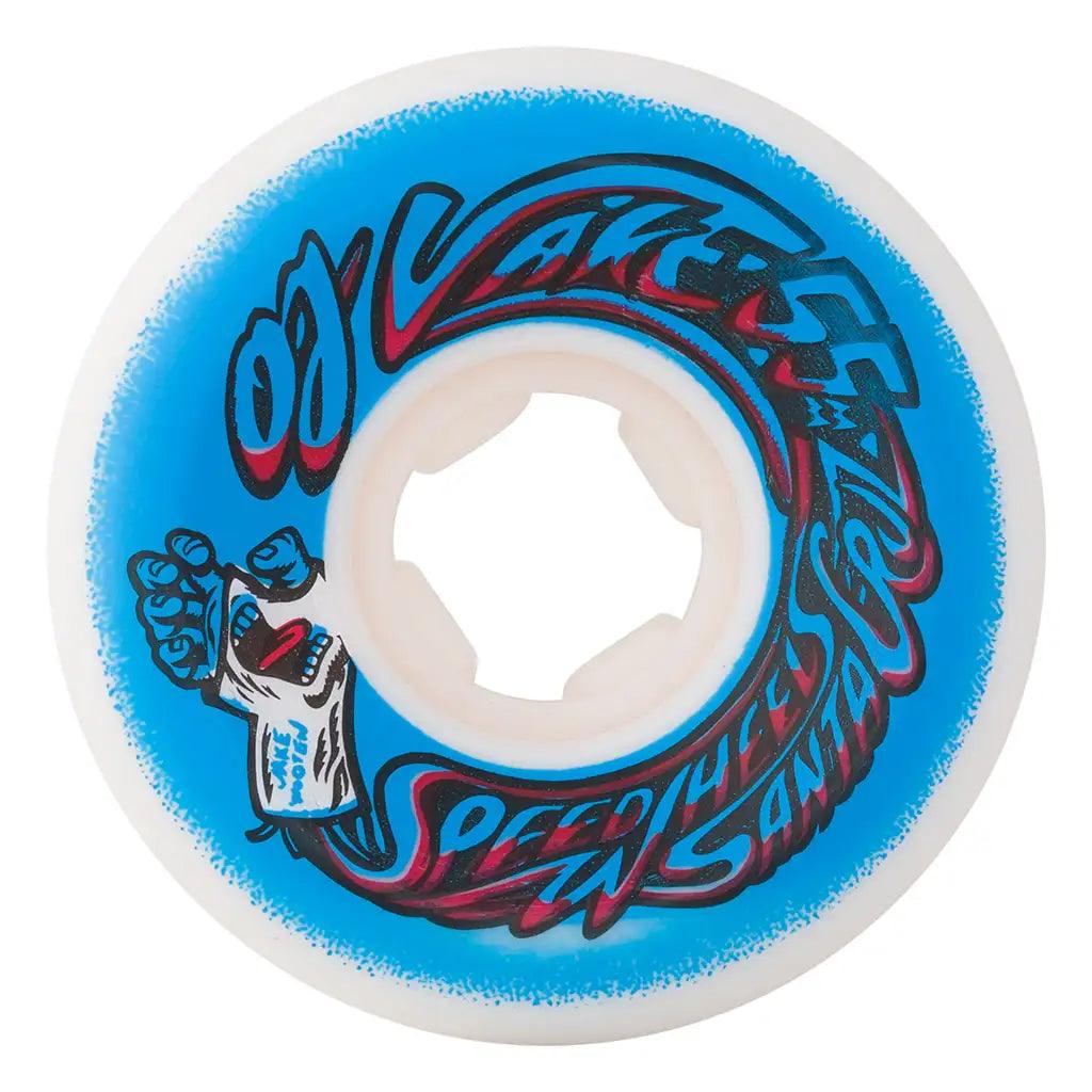 OJ Wooten Screaming Cast Elite Hardline Wheels 55mm 101a Skateboard Wheels White / Blue 1