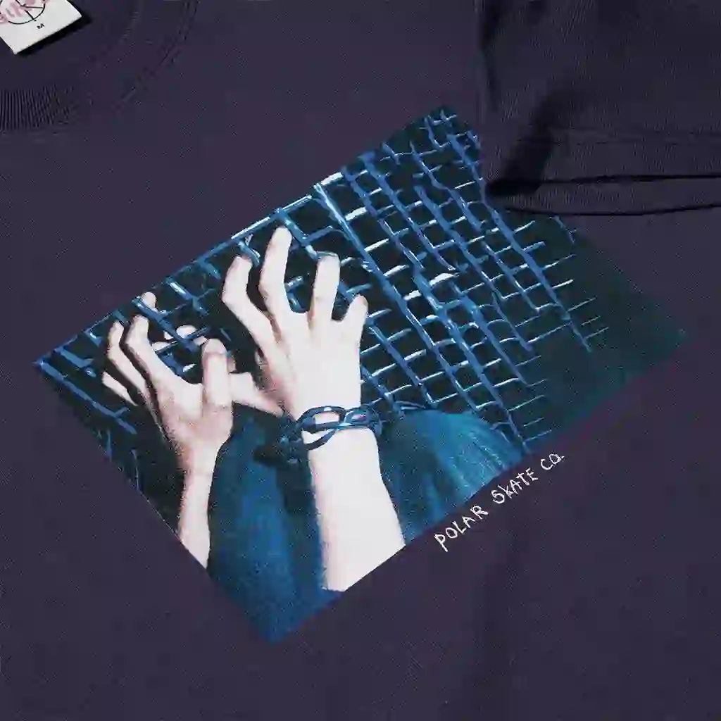 Polar Caged Hands T-Shirt Dark Violet