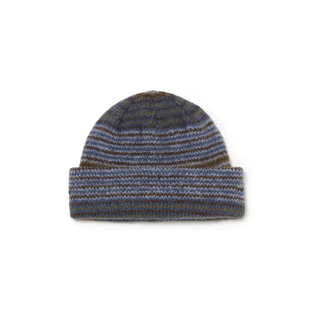 Polar George Beanie Blue Green Stripe 1
