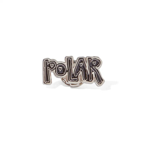 Polar Lapel Pin Heart Logo Black