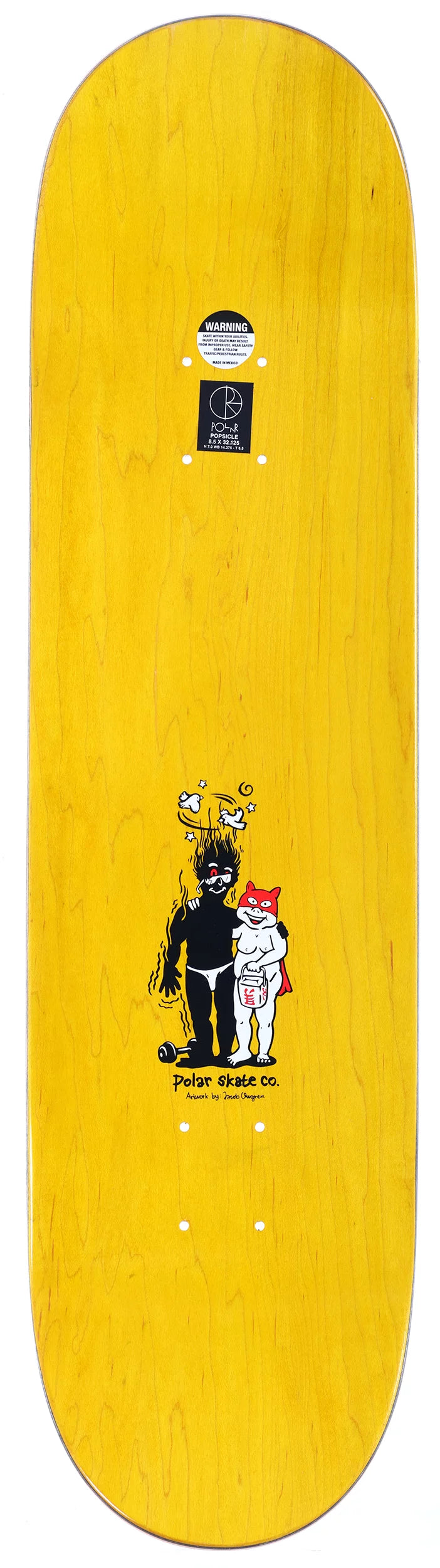 Polar Aaron Herrington Pumping Iron Skateboard Deck - 8.5"