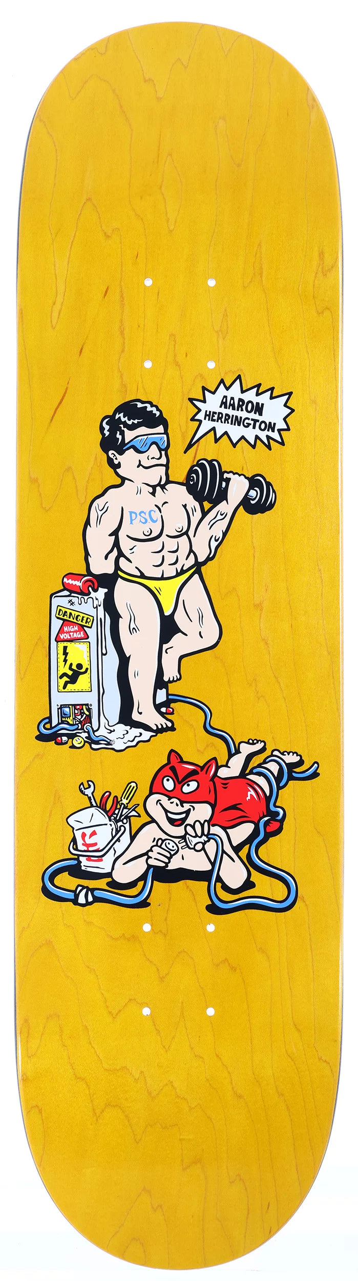 Polar Aaron Herrington Pumping Iron Skateboard Deck - 8.5"