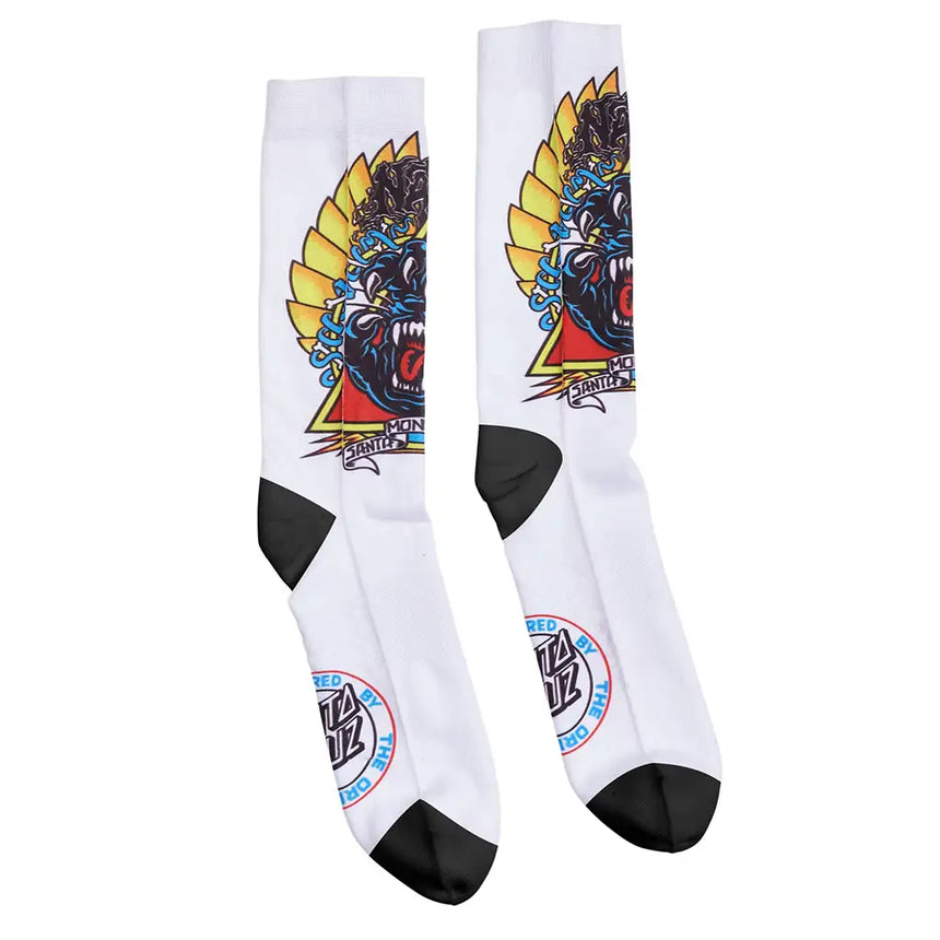 Santa Cruz Natas Screaming Panther Socks White