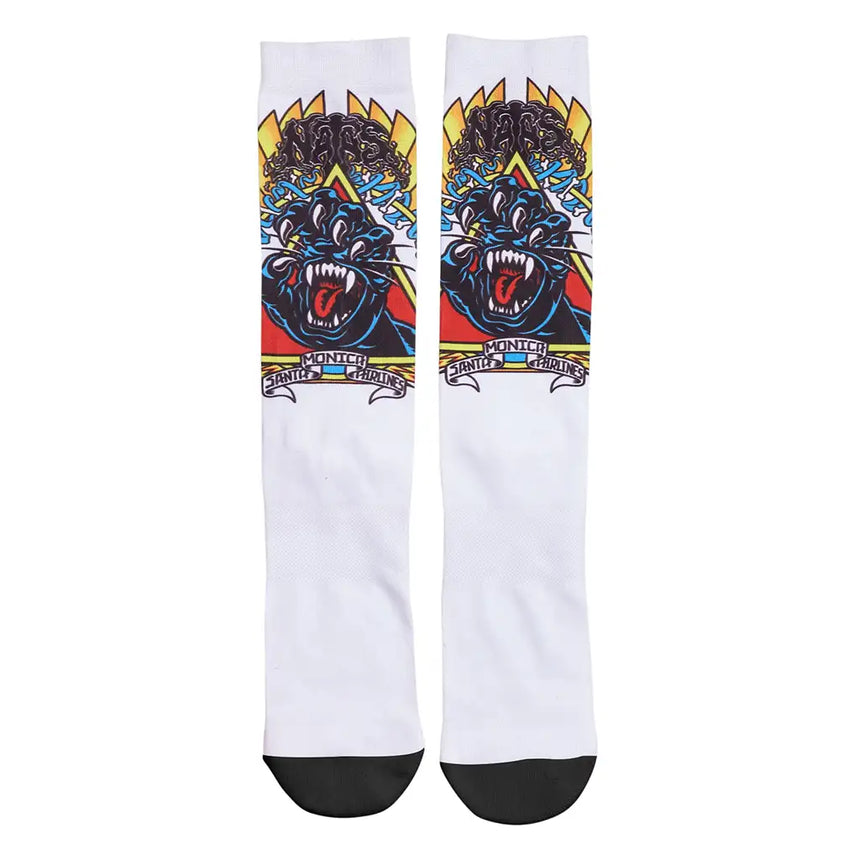 Santa Cruz Natas Screaming Panther Socks White 4