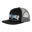 Santa Cruz x Thrasher Screaming Logo Mesh Trucker Hat Black / Grey