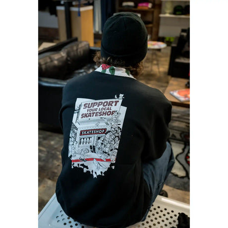 Money Ruins Everything x Skateshop Day's "SHOP" Crewneck - Black