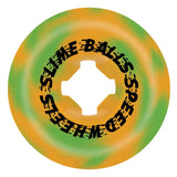 Slime Balls Face Melter Trip Balls 56mm 99a Skateboard Wheels Green Orange Swirl 3