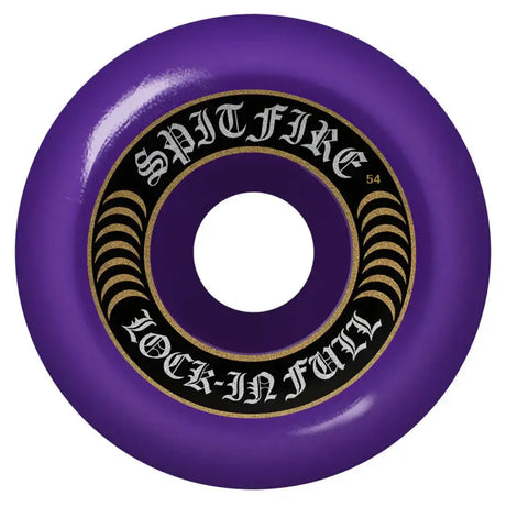 Spitfire Formula Four Lock-In Full Purple 54mm 99d Skateboard Wheels 1