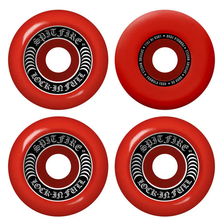 Spitfire Formula Four Lock-In Full Red 55mm 99d Skateboard Wheels