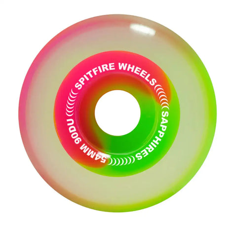 Spitfire Sapphire Neon Pink / Green 90d Skateboard Wheels