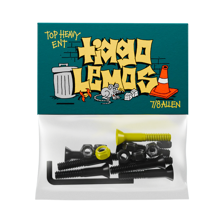 Top Heavy Entertainment Tiago Lemos Pro Hardware - 7/8" Allen, 7 Black & 1 Yellow